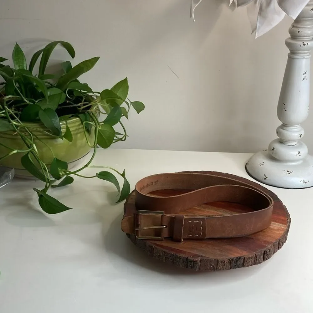 TIMBERLAND 38 Unisex Genuine Leather Belt